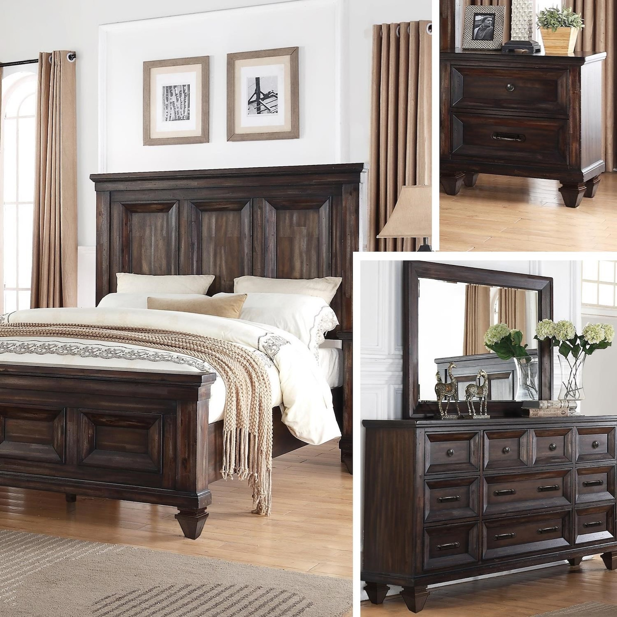 Newberry NEWBERRY4PCQ 4 Piece Queen Bedroom Set Belfort Furniture